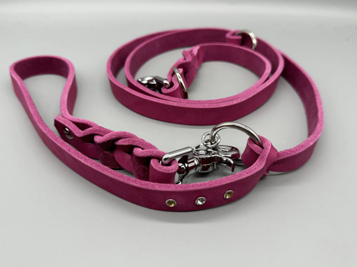 Leder-Leine "Pink Lady" von LEINENREICH