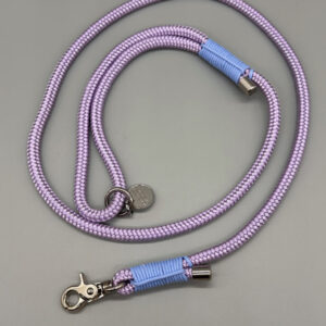 Hundeleine Firenze - flieder, hellblau und chrom/silber