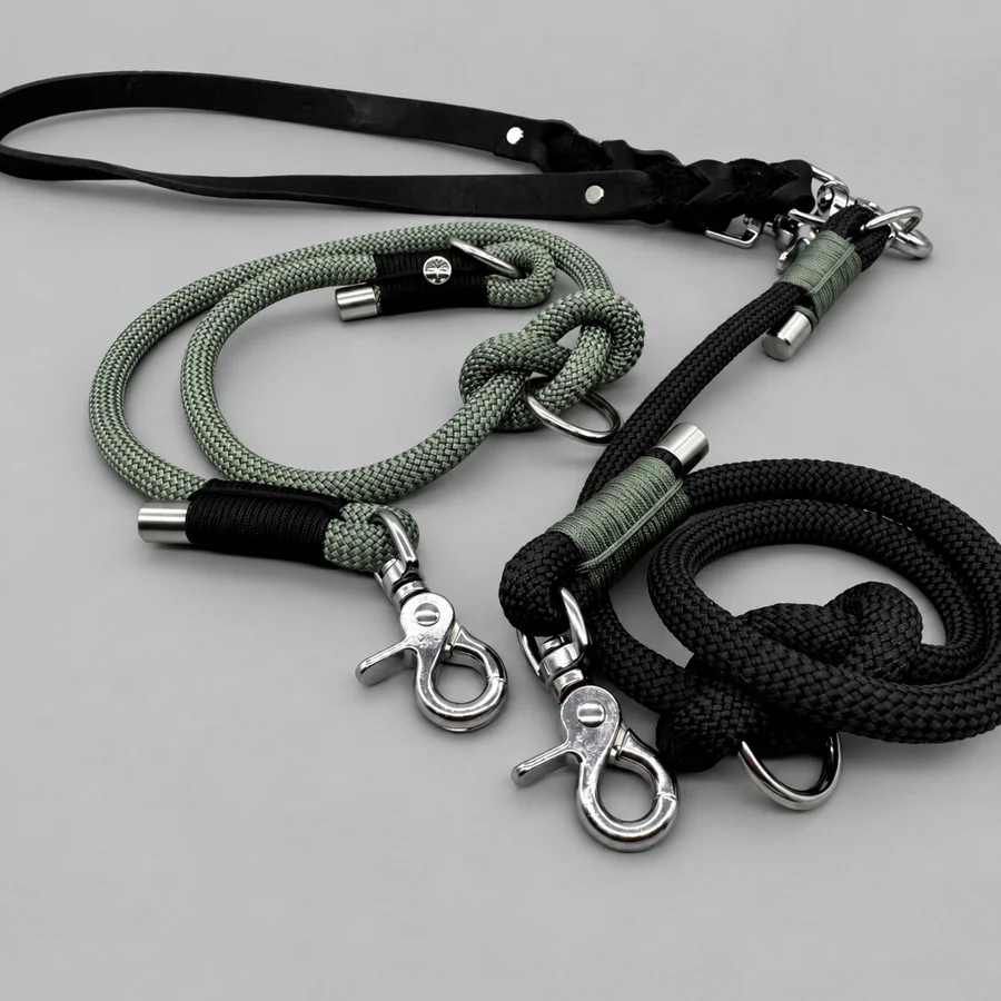 Premium-Wechselleine "Ombra & Foglia" von LEINENREICH